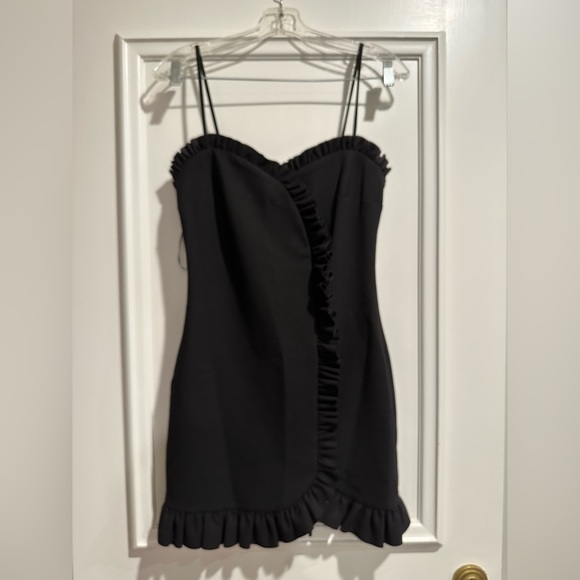 Likely Natalie Ruffled Mini Sheath Dress in Black size 6 - Picture 6 of 8